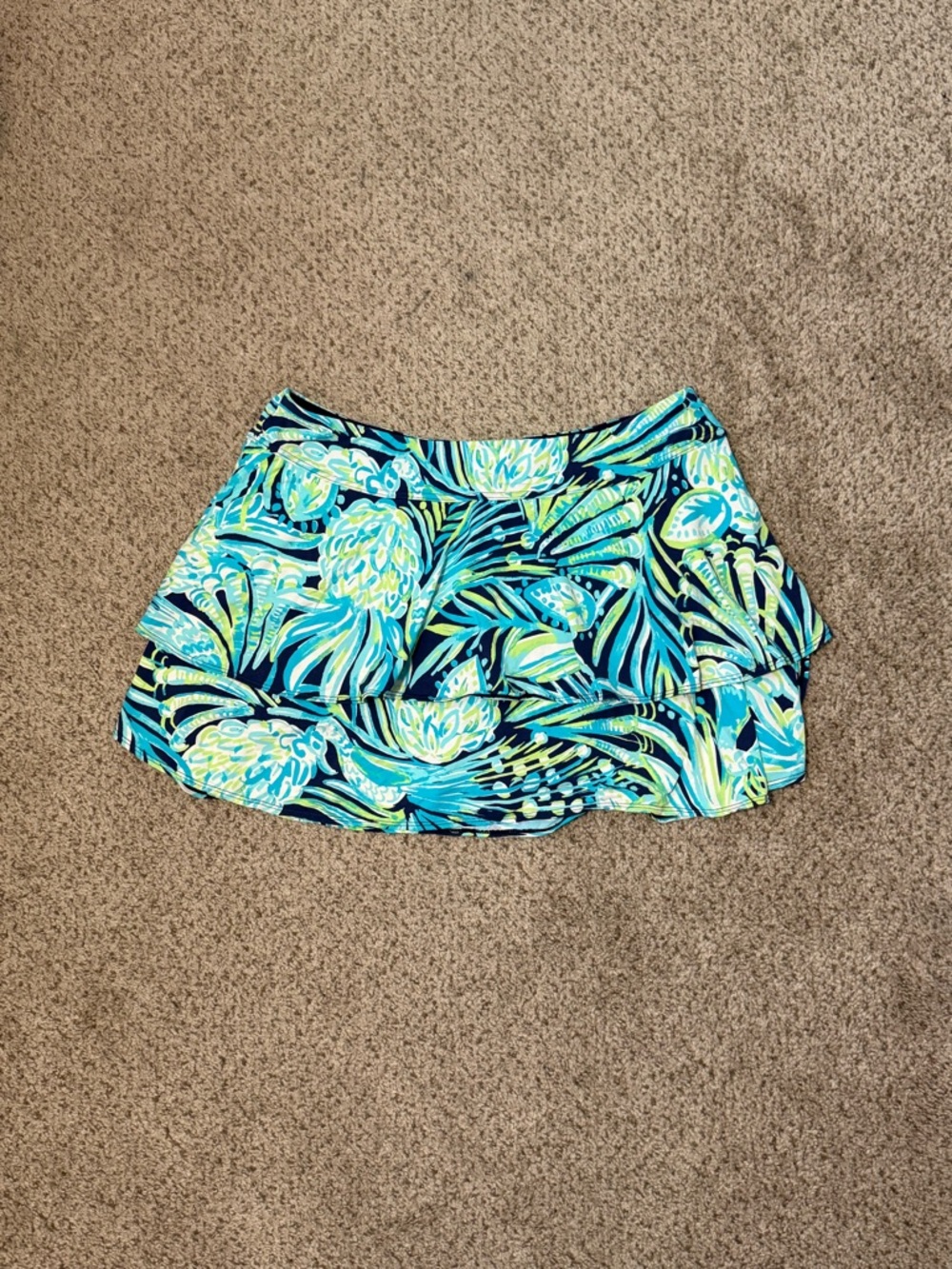 Lilly Pulitzer Luxletic Skort Party Like a Flockstar Print